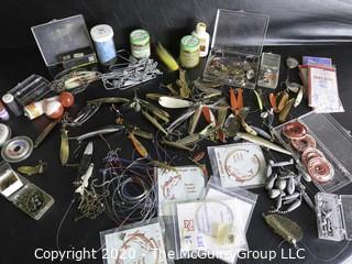 Large Lot of Vintage Fishing Lures and Tackle.  