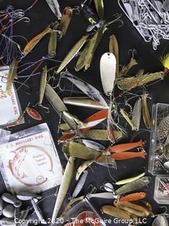 Large Lot of Vintage Fishing Lures and Tackle.  