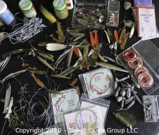 Large Lot of Vintage Fishing Lures and Tackle.  