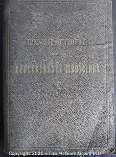 Three Antique Medical Books.  Includes Concentrated Medicines, The Young Chemist and The Medical Eclectic.  Also Includes a Graduation Program from Eclectic Medical College from 1876.