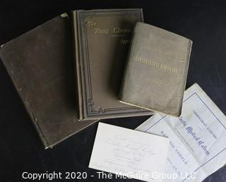 Three Antique Medical Books.  Includes Concentrated Medicines, The Young Chemist and The Medical Eclectic.  Also Includes a Graduation Program from Eclectic Medical College from 1876.