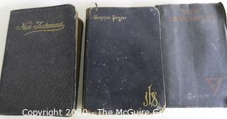 Group of Holy Bibles and Book of Common Prayer. One distributed to the Armed Forces by the White House in 1941. Various Conditions. 