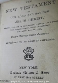 Group of Holy Bibles and Book of Common Prayer. One distributed to the Armed Forces by the White House in 1941. Various Conditions. 