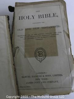 Group of Holy Bibles and Book of Common Prayer. One distributed to the Armed Forces by the White House in 1941. Various Conditions. 