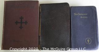 Group of Holy Bibles and Book of Common Prayer. One distributed to the Armed Forces by the White House in 1941. Various Conditions. 