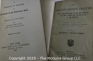 Group of Holy Bibles and Book of Common Prayer. One distributed to the Armed Forces by the White House in 1941. Various Conditions. 