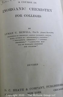 Set of 3 Vintage College Class Books- Organic Chemistry, Inorganic Chemistry and School Health Administration.