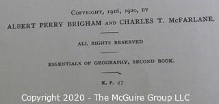 Two Vintage Geography Books.  Dated 1915 & 1915.