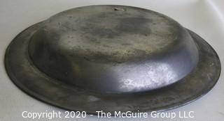 Two Heavy Antique Pewter Bowls with Maker Marks.  Measure approximately 13" in diameter. 