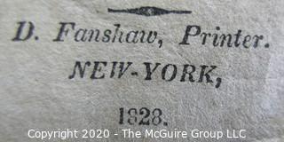 Antique 1828 Leather Bound Holy Bible, Family Bible, with Record of Births, Marriages and Deaths for Carnfe Family.   