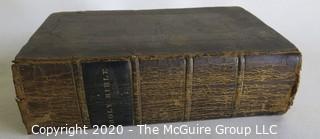 Antique 1828 Leather Bound Holy Bible, Family Bible, with Record of Births, Marriages and Deaths for Carnfe Family.   