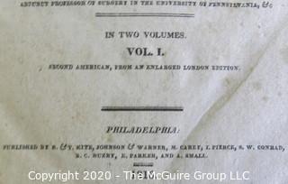 Antique Leather Bound 1816 Two Volume Set of Dictionary of Practical Surgery by Samuel Cooper. 