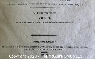 Antique Leather Bound 1816 Two Volume Set of Dictionary of Practical Surgery by Samuel Cooper. 