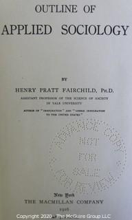 Group of Four Vintage Hard Cover Medical School Books for Sociology, Psychology, Medicine and Mental Diseases.  Full of Detailed Black and White Illustrations.