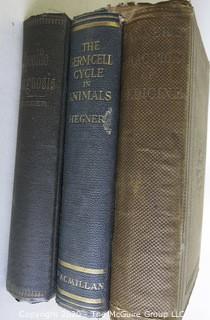 Lot of Three Vintage Medical Text Books with Black and White Clinical Illustrations.