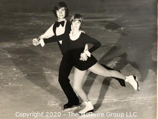 Group of Vintage 1970's Homemade Skating Costumes (photos are shown of the young skater performing; however, the photos and skates are not part of the grouping). 