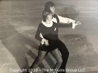 Group of Vintage 1970's Homemade Skating Costumes (photos are shown of the young skater performing; however, the photos and skates are not part of the grouping). 