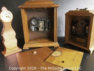 Three Battery Operated Mantel Clocks.