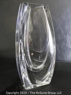 Baccarat Signed French Crystal Bouton D’or or Buttercup Vase. Measures approximately 8" tall. There is a small chip in vase mouth. 