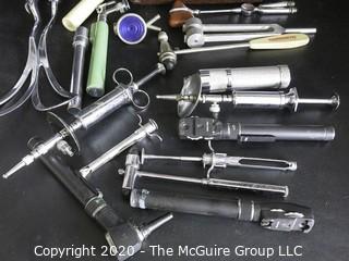 Large Collection of Vintage Medical Tools and Equipment. 
