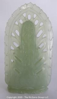 Carved Asian Stone or Jade Goddess Statue.  Measures approximately 4 1/2" tall.