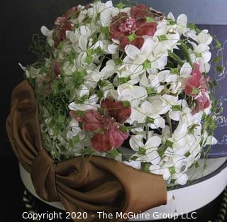 Seven Vintage Ladies Hat and Three Hat Boxes.  Includes Flower, Fur and Velvet Hats.