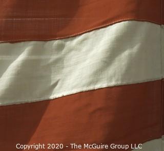 Large 45 Star American Flag with Stitched Stripes and Printed Stars; 1896-1906; Measures approximately 62 x 88".