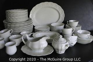 Set of White Heavy Porcelain Dishware made by Booth's of England.