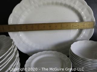 Set of White Heavy Porcelain Dishware made by Booth's of England.