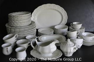 Set of White Heavy Porcelain Dishware made by Booth's of England.