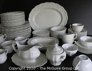 Set of White Heavy Porcelain Dishware made by Booth's of England.