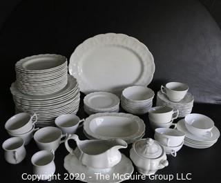 Set of White Heavy Porcelain Dishware made by Booth's of England.