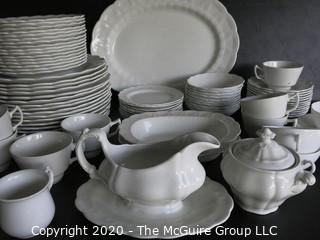 Set of White Heavy Porcelain Dishware made by Booth's of England.