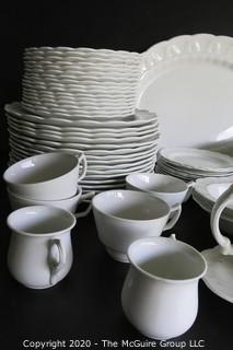 Set of White Heavy Porcelain Dishware made by Booth's of England.