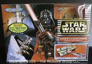 New in Box Star Wars Mirco Machines Darth Vader's Lightsaber Death Star Trench By Galoob