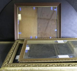 Group of Vintage Frames in Various Sizes.  Most Gilt.