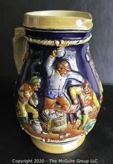 German Porcelain Hand Painted Beer Stein.