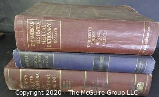 Three Vintage Hardcover Medical Text Books. 