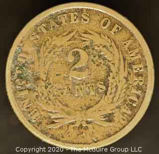 1865 Two Cent Large Motto