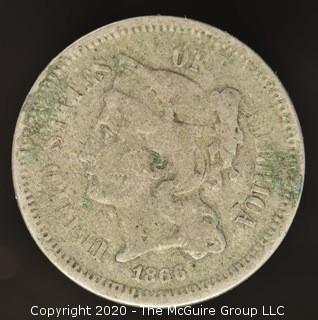 1866 Three Cent Coin