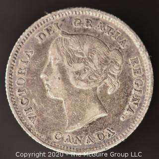 1886 Canadian Nickel; Small 6