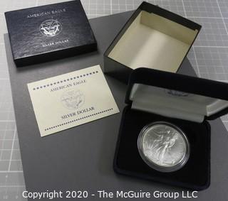 1991 American Eagle Silver Dollar; in presentation box