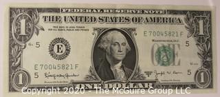 (9) Series E 1 dollar U.S. Currency Notes