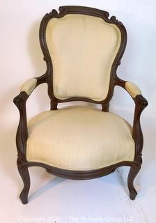 Victorian Upholstered Arm Chair; 25"W x 40"T