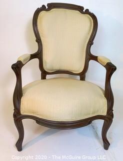 Victorian Upholstered Arm Chair; 25"W x 40"T