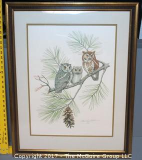 Framed hand engraving signed by Albert Earl Gilbert, 1976 (Outside Dimensions: 24 x 33")