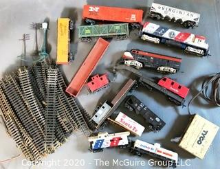 Miniature Electric Plastic Train Set with Track Made by Tyco.