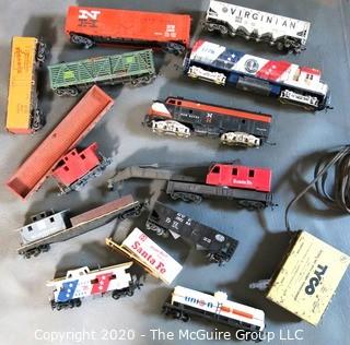 Miniature Electric Plastic Train Set with Track Made by Tyco.