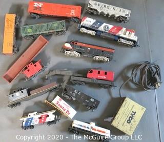 Miniature Electric Plastic Train Set with Track Made by Tyco.