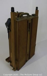 Vintage Grumbacher made in France, Folding Field Easel for Plein Air with Strap and Umbrella (not shown)